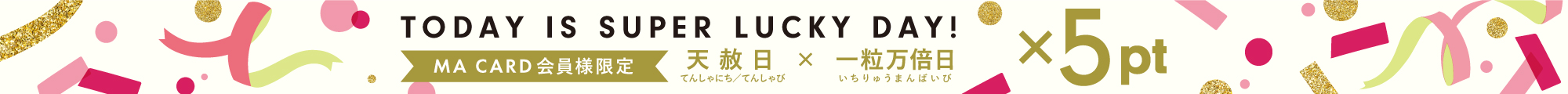 天赦日×一粒万倍日×5pt